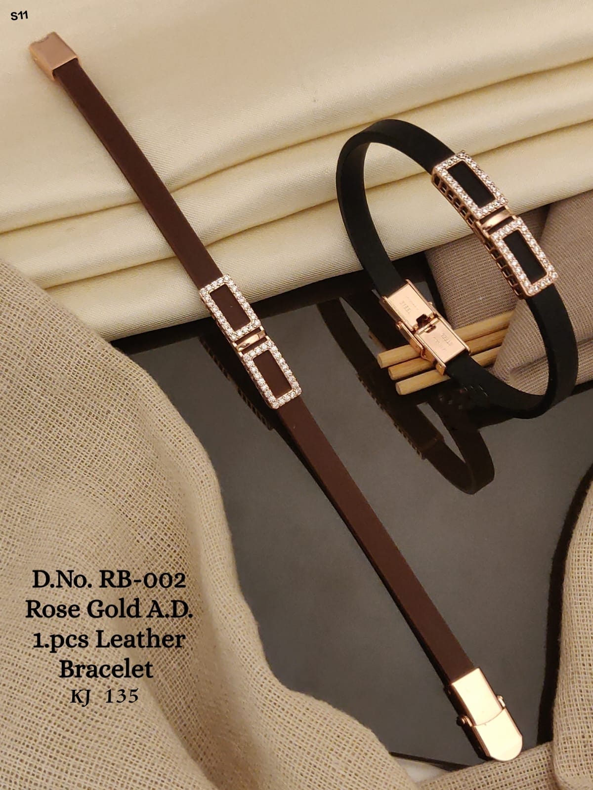 AD Leather Belt Bracelet